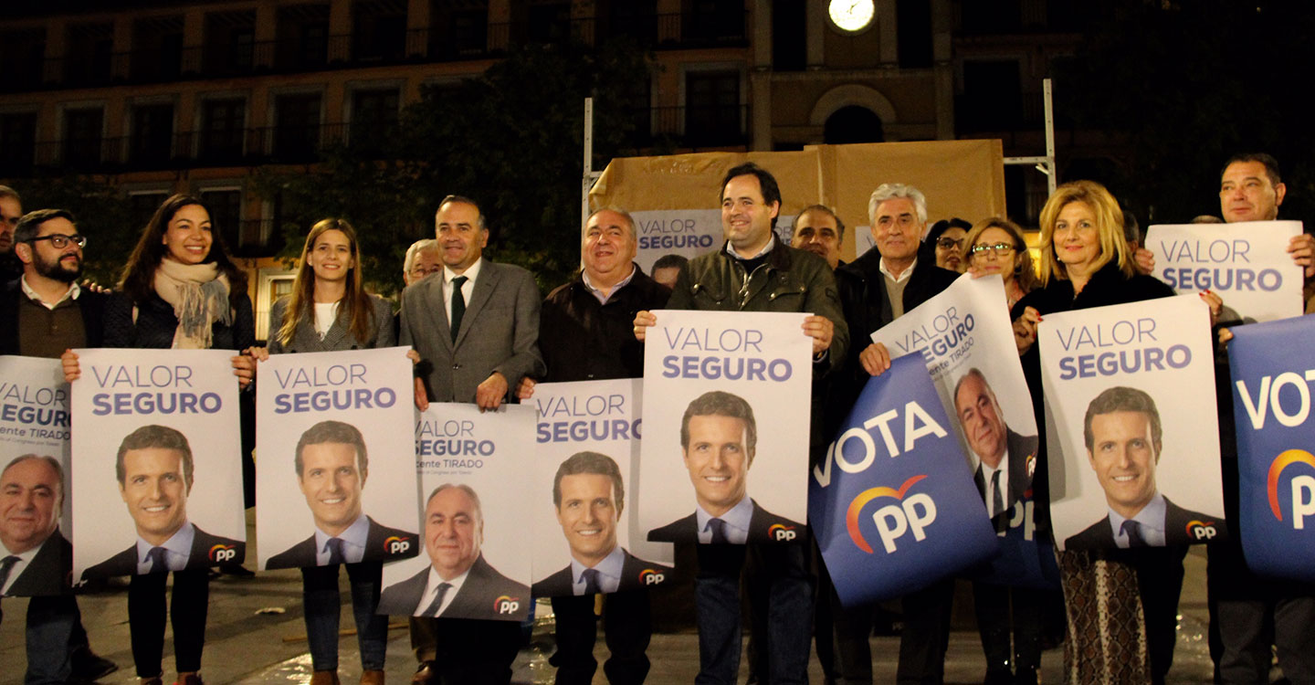 Núñez pide el voto para Pablo Casado y el Partido Popular porque es el valor seguro para una España de futuro, fuerte, próspera y unida