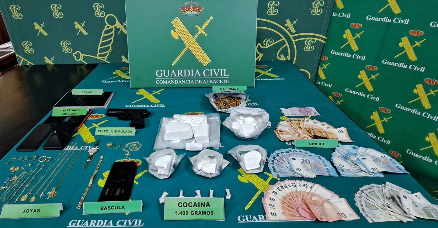 La Guardia Civil de Albacete detiene a 6 personas y desarticula una organización criminal dedicada a la distribución de cocaína