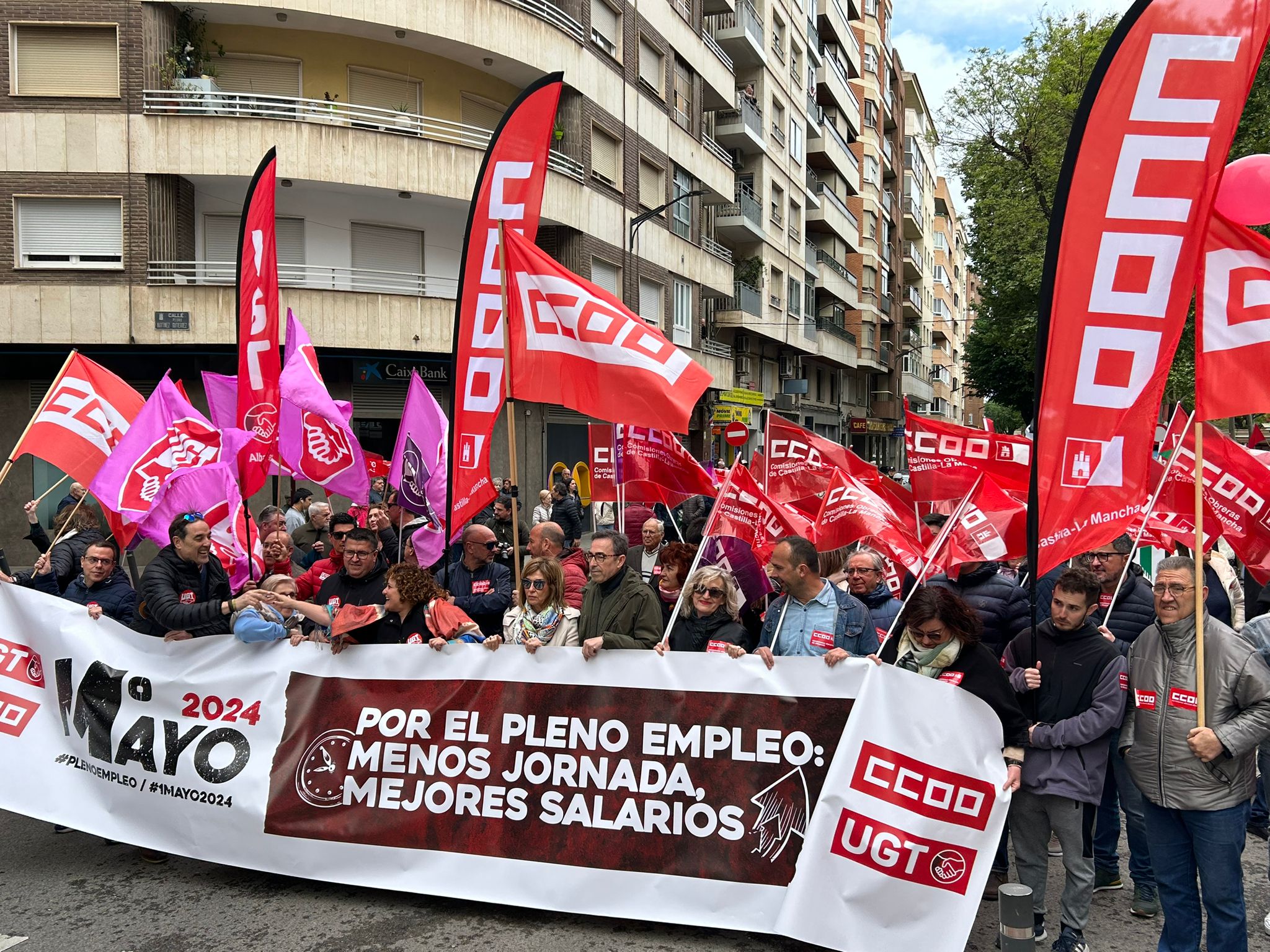 Las calles de CLM recogen las reivindicaciones de  la clase trabajadora en un 1º de Mayo marcado por la defensa de las instituciones democráticas