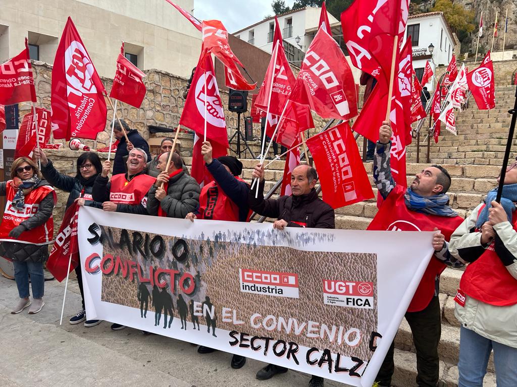 UGT FICA Albacete califica de éxito rotundo el seguimiento de la Huelga del Sector del Calzado en Almansa