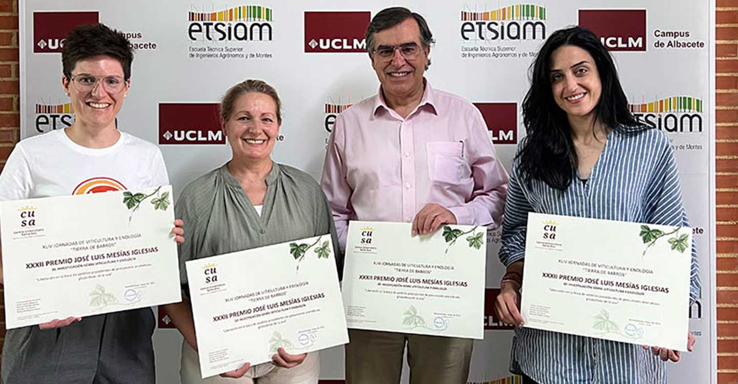 Investigadores de la UCLM reciben el Premio de Investigación en Viticultura y Enología 'José Luis Mesías Iglesias' 