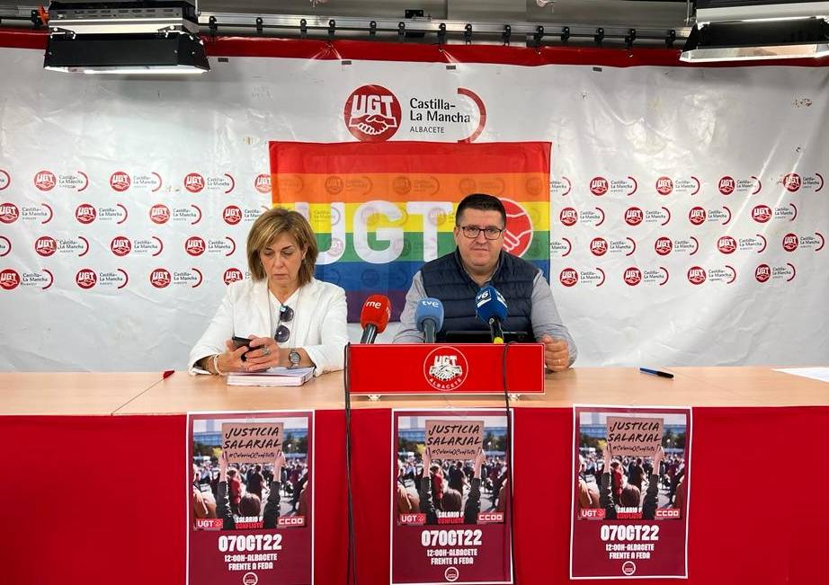 UGT y CCOO Albacete inician el 7 de octubre un calendario de movilizaciones para exigir a la patronal la subida de salarios