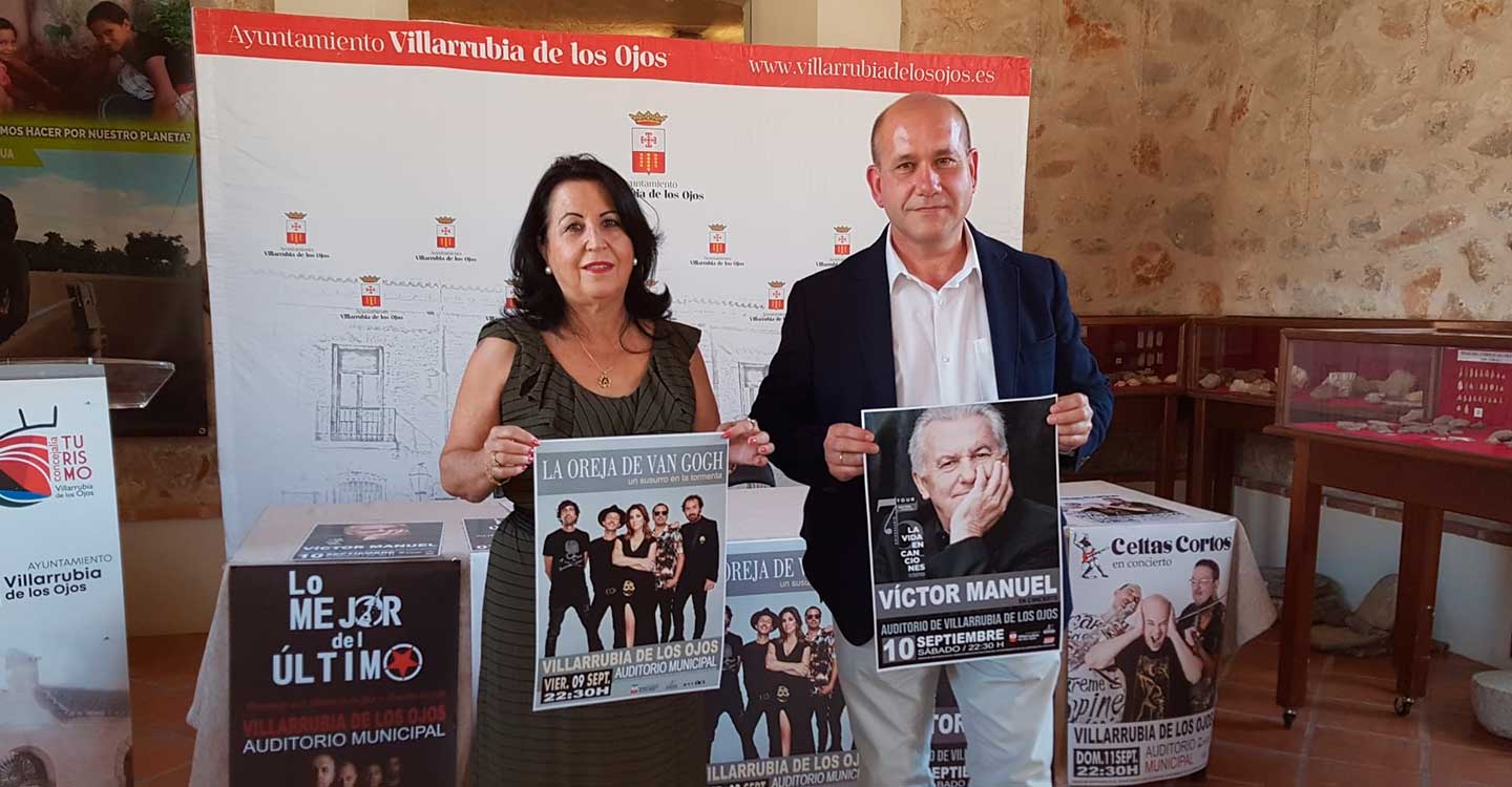 Víctor Manuel, La Oreja de Van Gogh, Celtas Cortos, y los tributos a Mecano y El Último de la Fila, conciertos de las Fiestas Patronales de Villarrubia de los Ojos