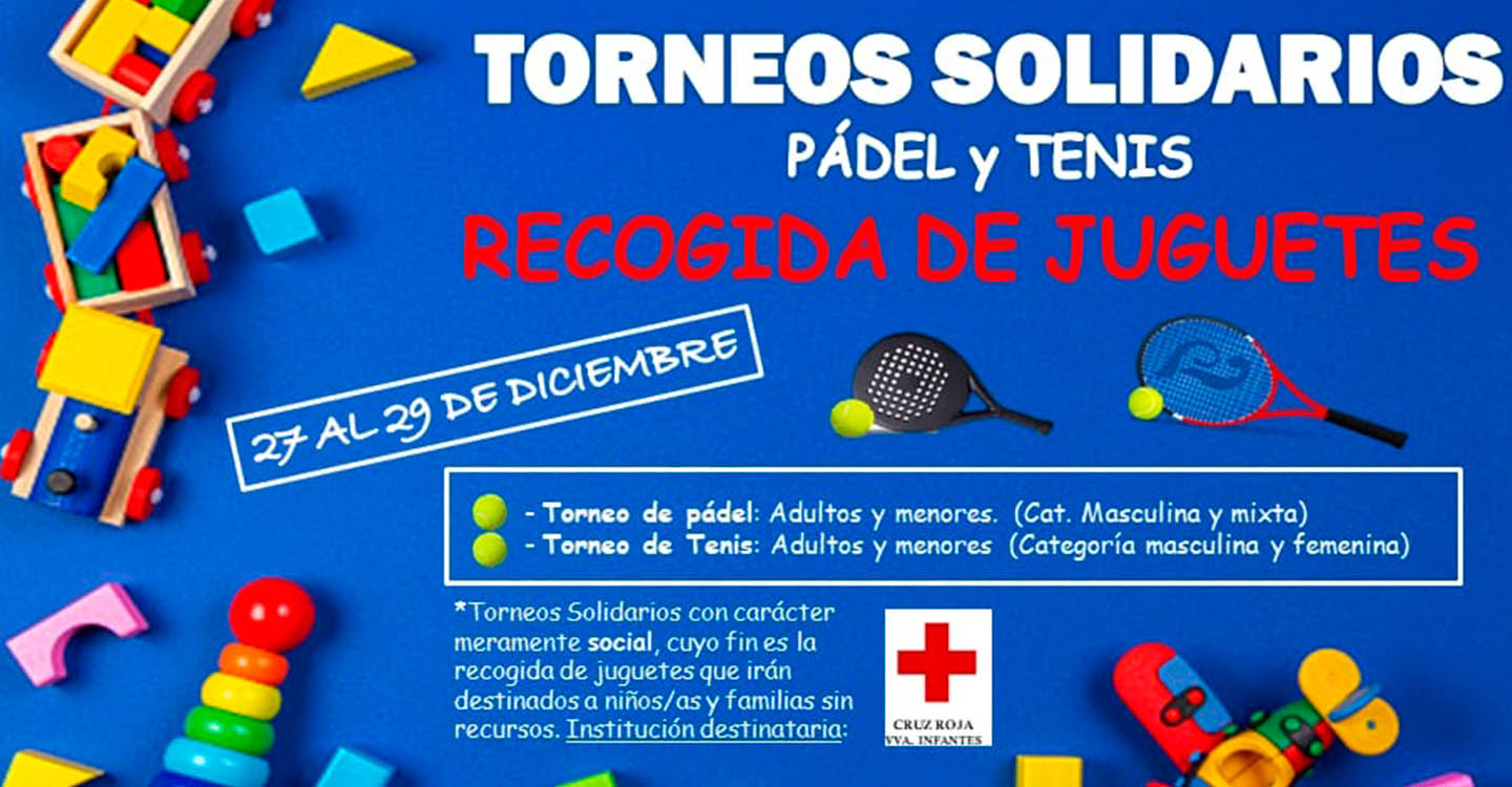 La Concejalía de Deportes organiza torneos solidarios de pádel y tenis durante la Navidad