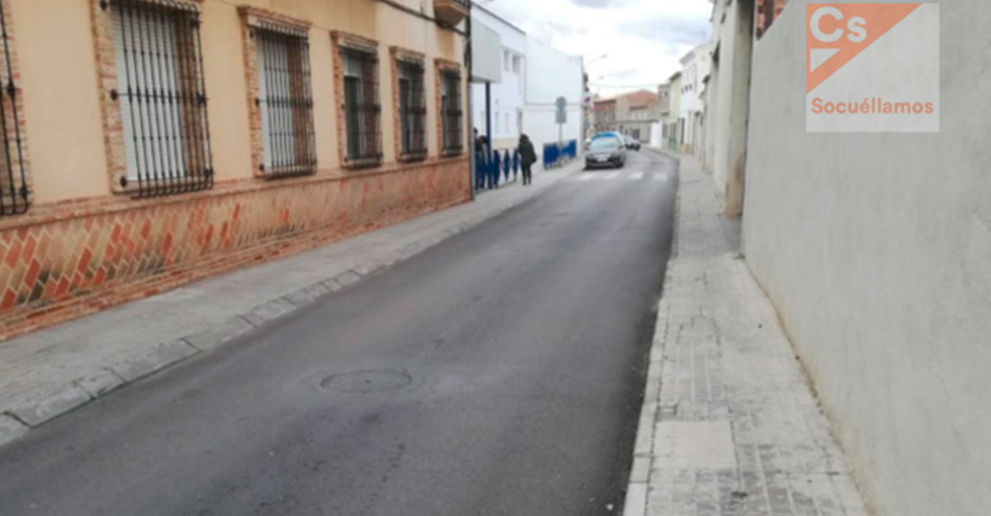 Cs Socuéllamos solicita la ampliación del acerado en la calle Pedro Arias desde el Colegio 'El Coso' hasta Calderón de la barca