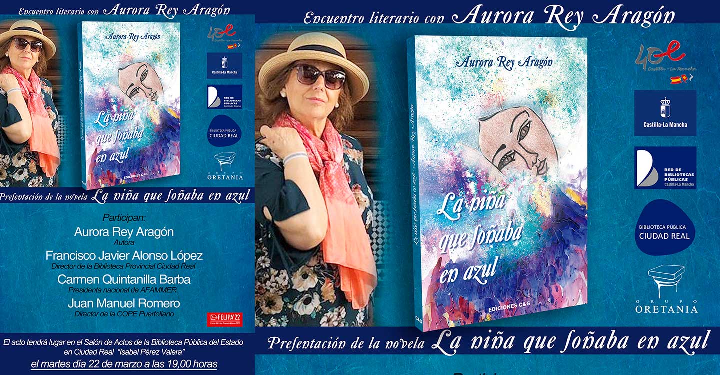 Aurora Rey mantendrá un encuentro con sus lectores en la Biblioteca Pública de Ciudad Real y en Almodóvar del Campo será nombrada Banco Literario 2022