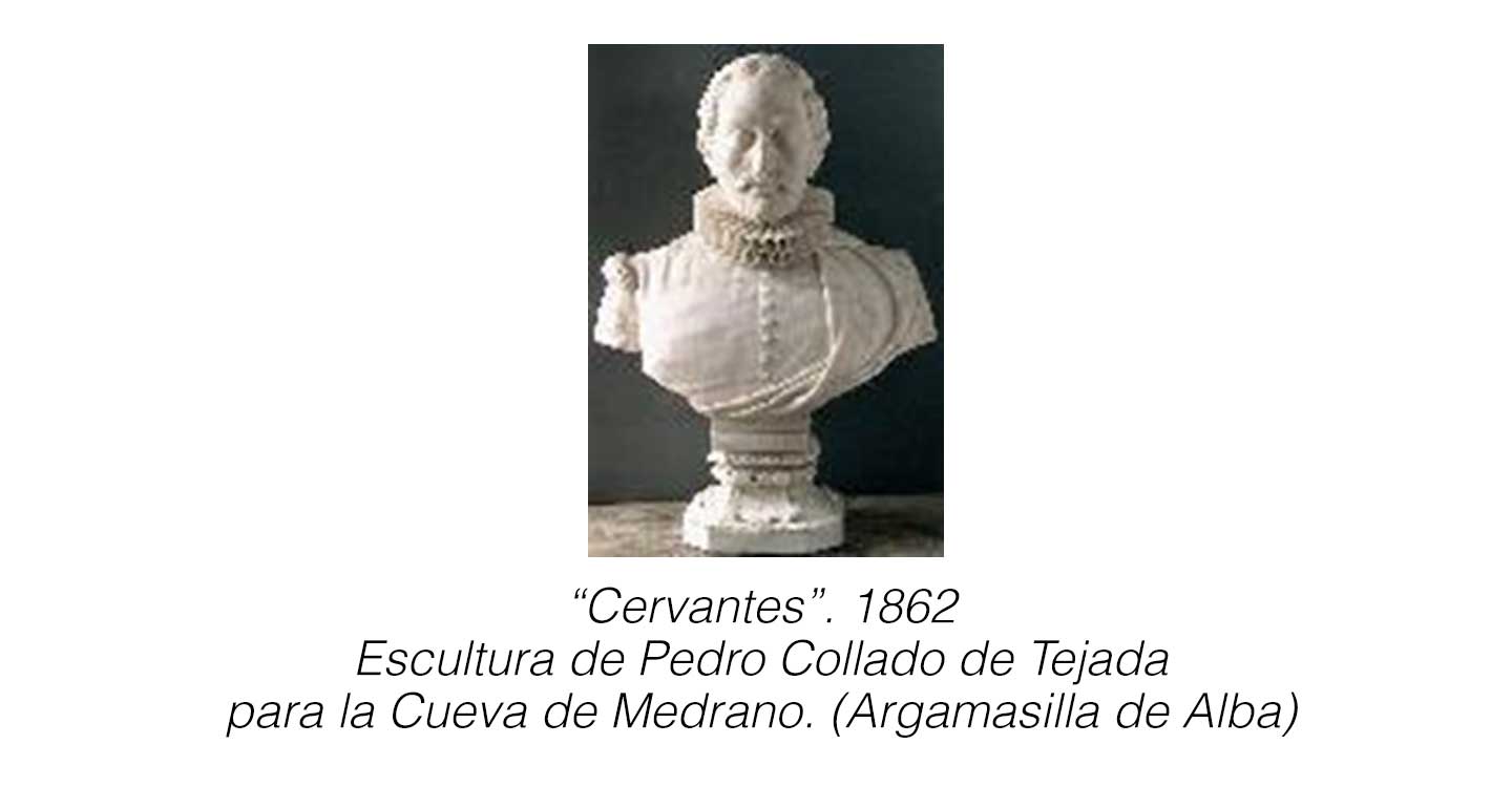 Un busto de Cervantes con Historia