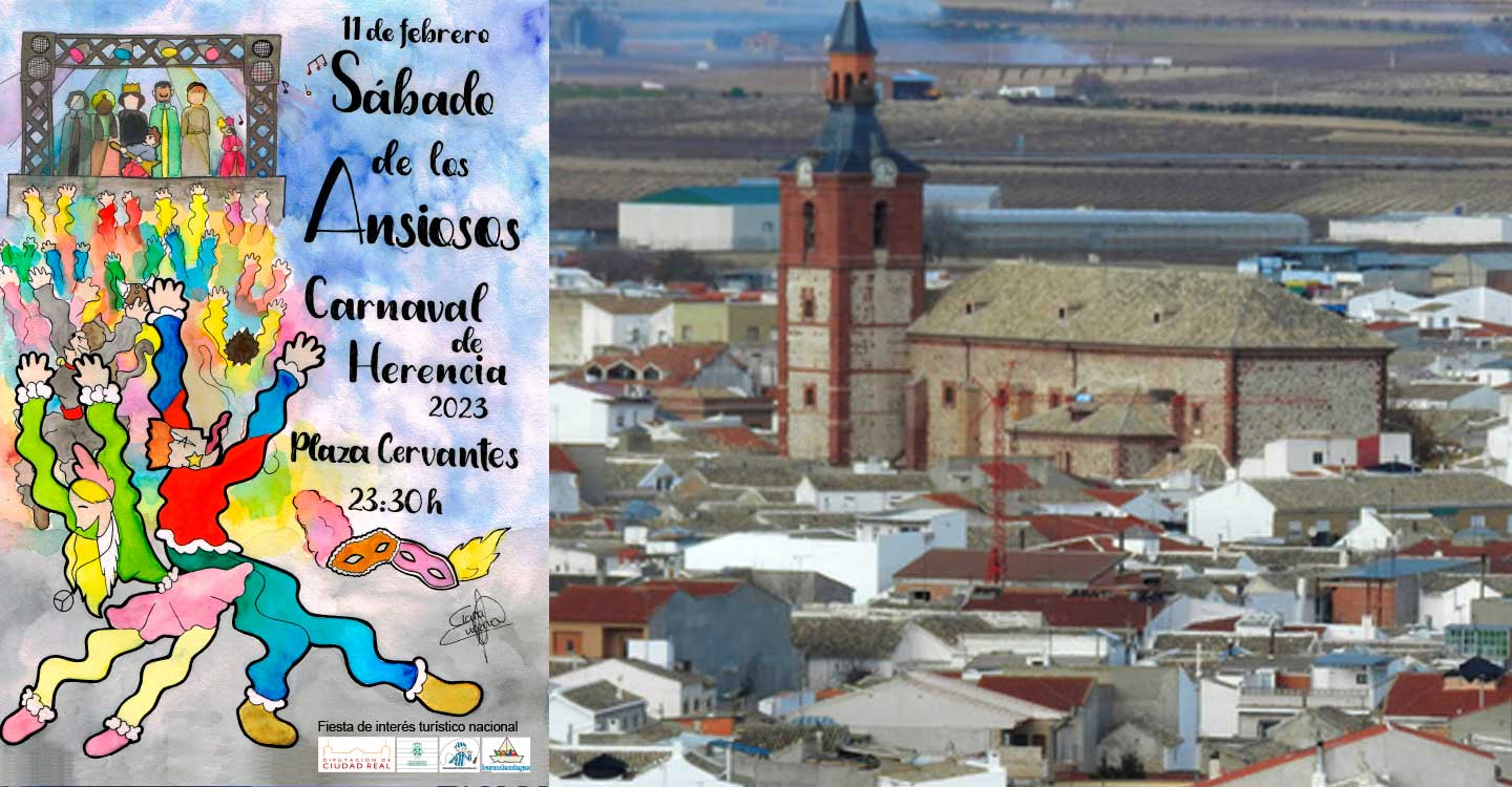 Clara Eugenia Úbeda-Contreras firma el cartel del Sábado de los Ansiosos del Carnaval de Herencia