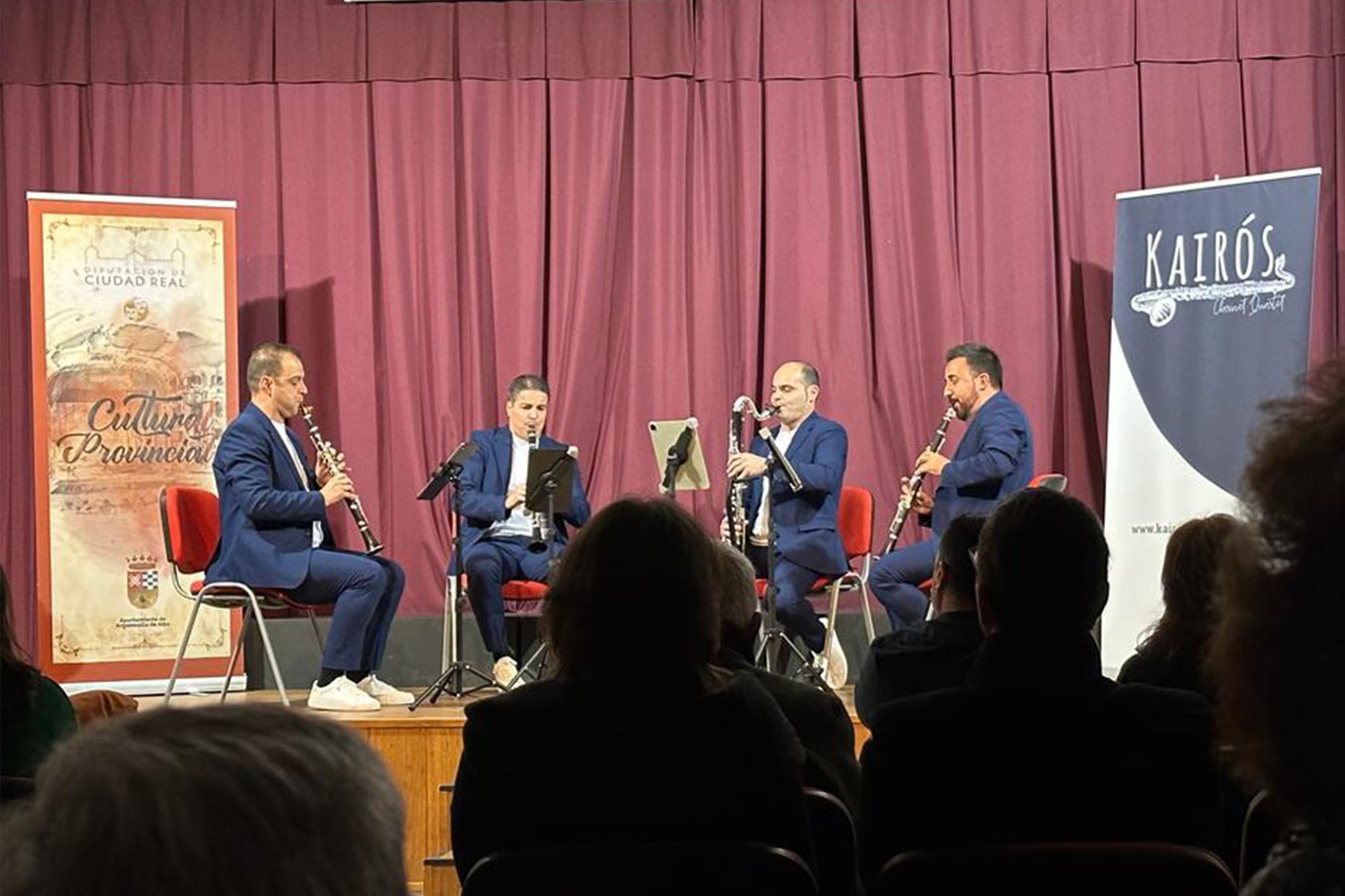 Argamasilla de Alba cerró la programación cultural navideña con el concierto de Kairós Clarinet Quartet