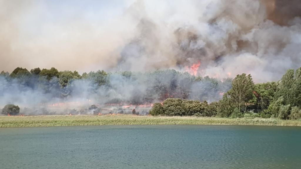 Incendio forestal en Ruidera