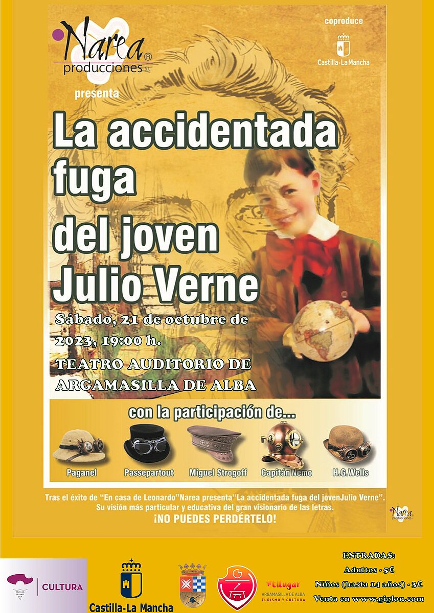 ‘La accidentada fuga del joven Julio Verne' llega a Argamasilla de Alba
