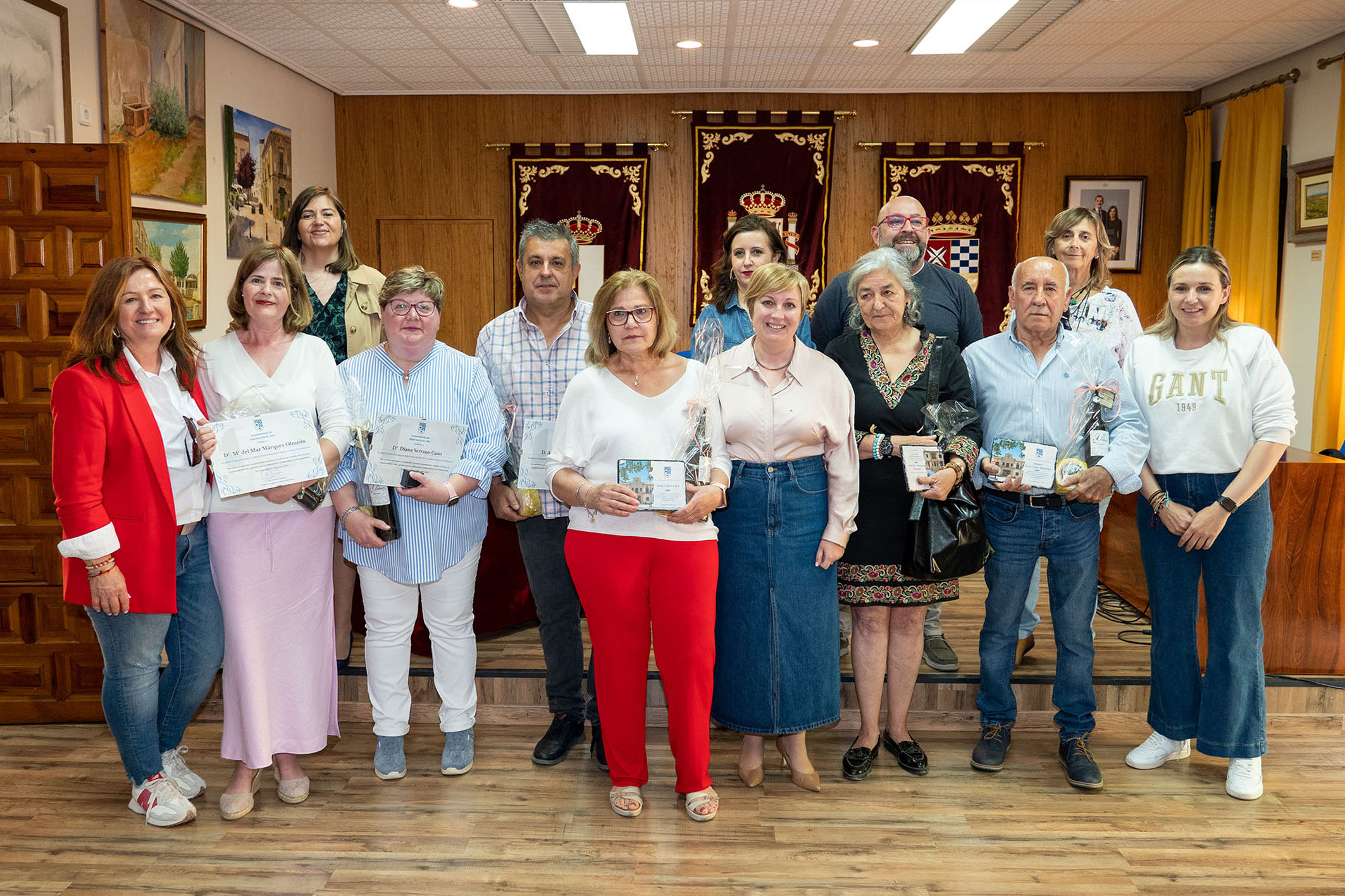 Homenaje a los empleados del Ayuntamiento de Argamasilla de Alba en la festividad de Santa Rita