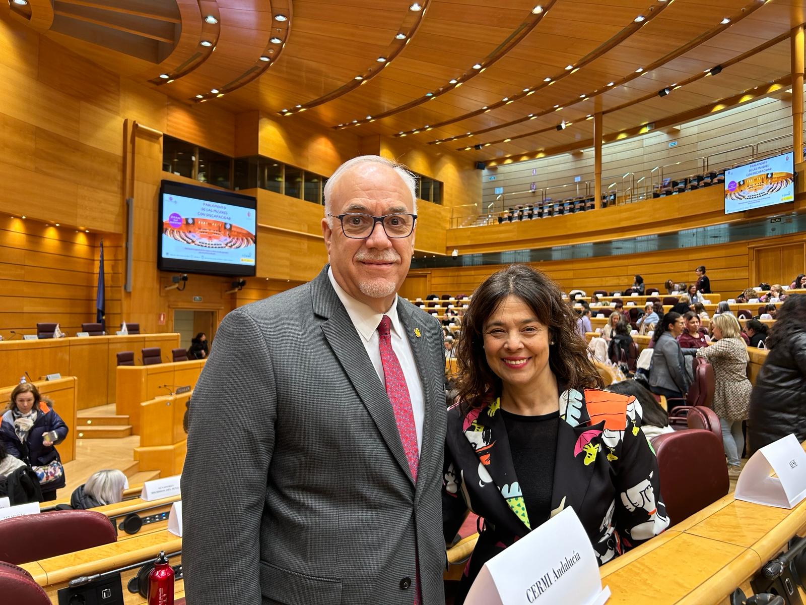 Julián Nieva aboga en el Senado por la presencia de mujeres con discapacidad en el espacio público y por la educación inclusiva 