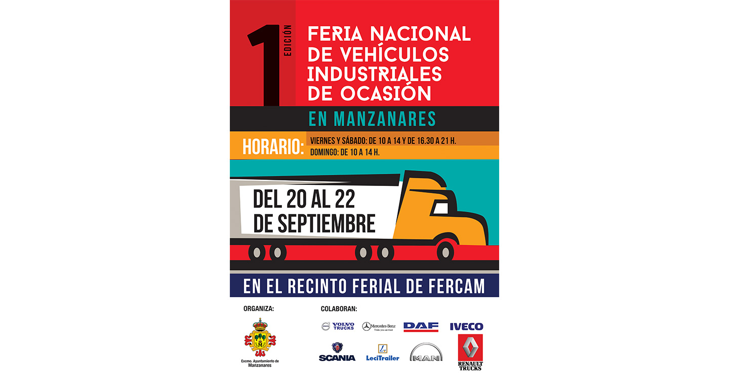 La I Feria Nacional de Vehículos Industriales de Ocasión se celebrará del 20 al 22 de septiembre