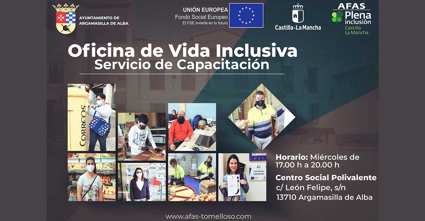 La Oficina de Vida Inclusiva comenzará a prestar servicio en Argamasilla de Alba en el mes de septiembre