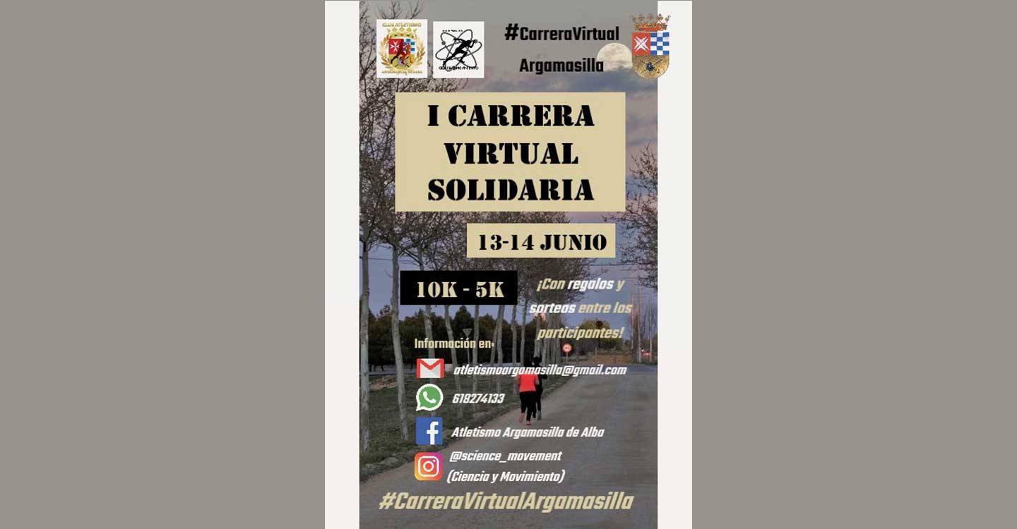 I Carrera Virtual Solidaria 10k y 5K de Argamasilla de Alba a beneficio de la asociación Brazos Abiertos