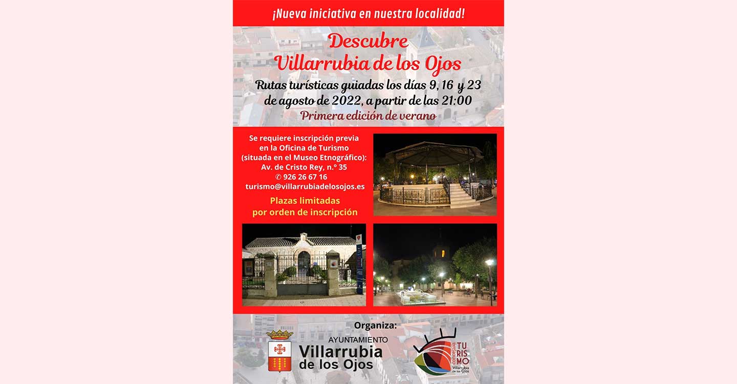 Turismo de Villarrubia de los Ojos ofrece en agosto las primeras rutas guiadas al atardecer para descubrir el municipio