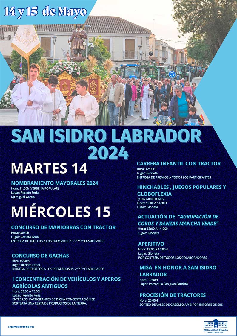 Argamasilla de Alba celebra las fiestas de San Isidro Labrador 2024 con una amplia programación