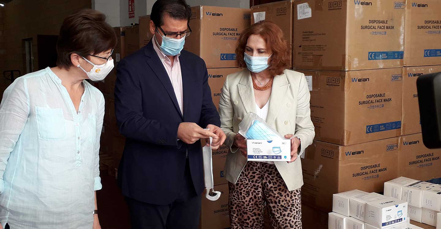 La Subdelegación de Ciudad Real reparte un nuevo lote de 156.000 mascarillas a entidades sociales y locales