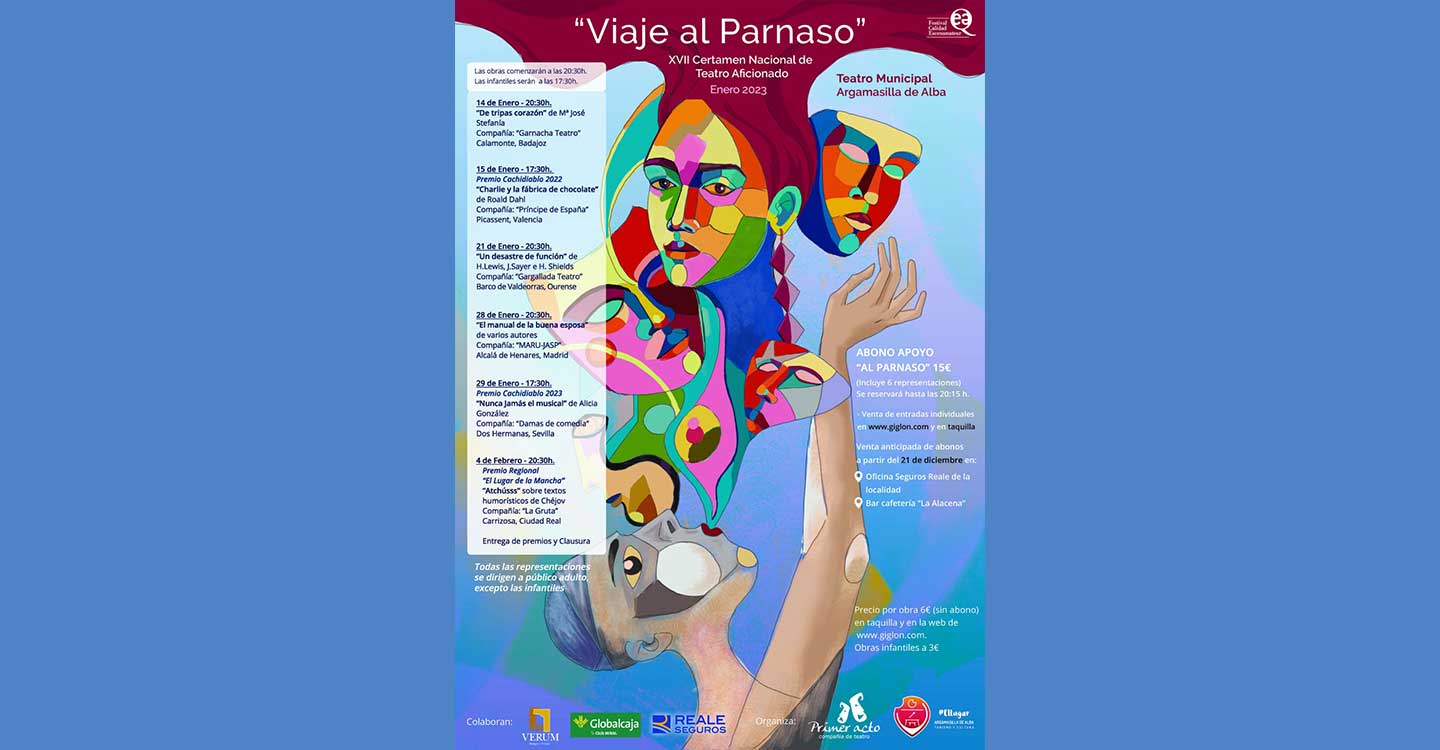 Ya están a la venta los abonos para el XVII Certamen Nacional de Teatro Aficionado “Viaje al Parnaso”