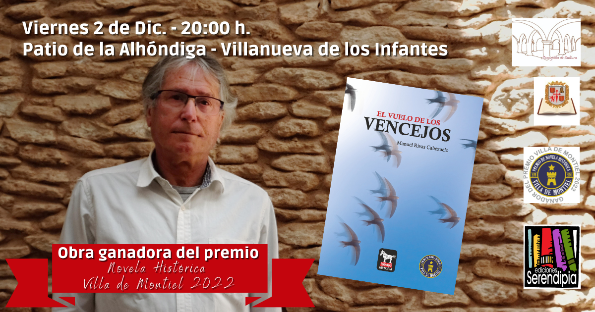 El libro ‘El vuelo de los vencejos’ de Manuel Rivas Cabezuelo será presentado este próximo 2 de diciembre