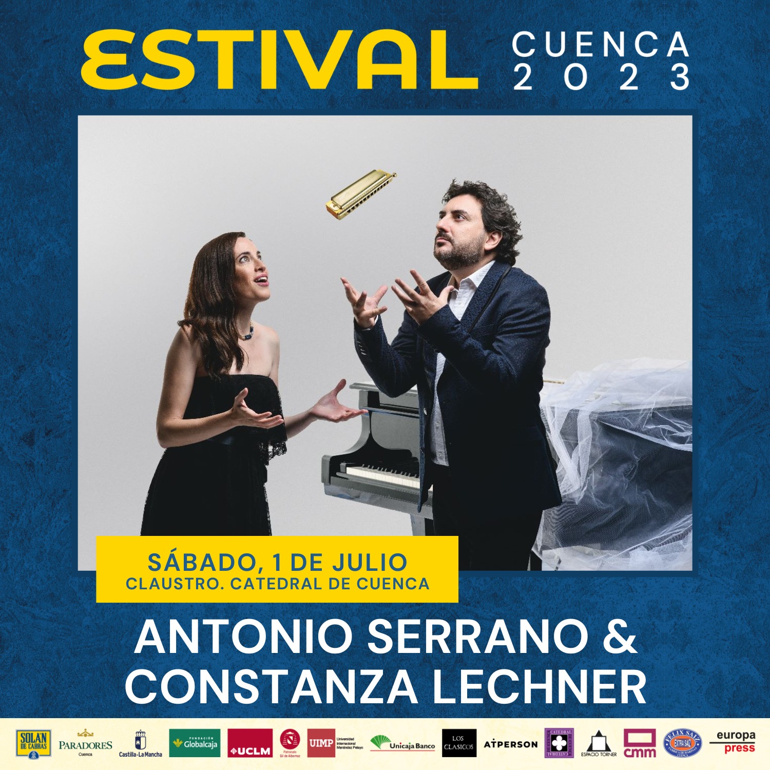 El armonicista Antonio Serrano, premio Solán de Cabras a la trayectoria musical en Estival Cuenca 23
