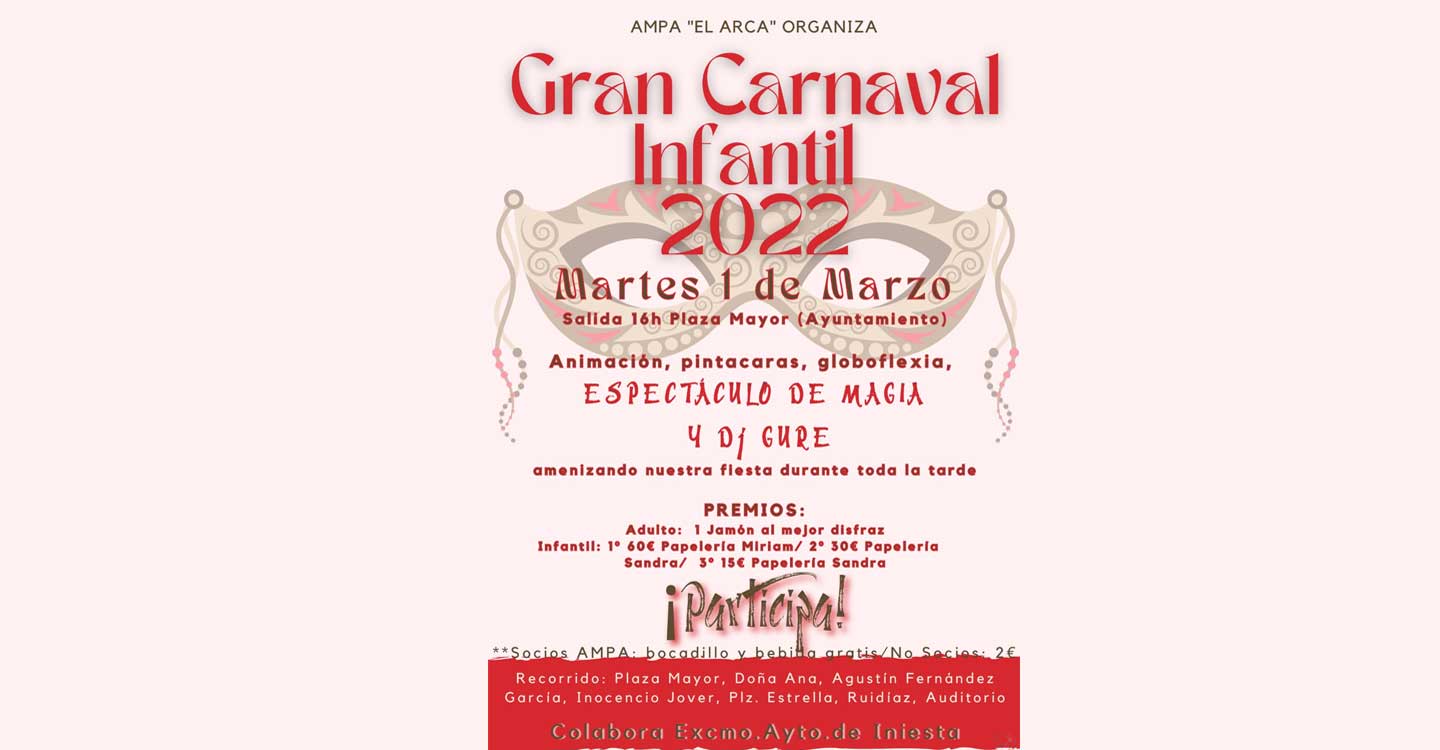 El carnaval de Iniesta regresa con importantes novedades