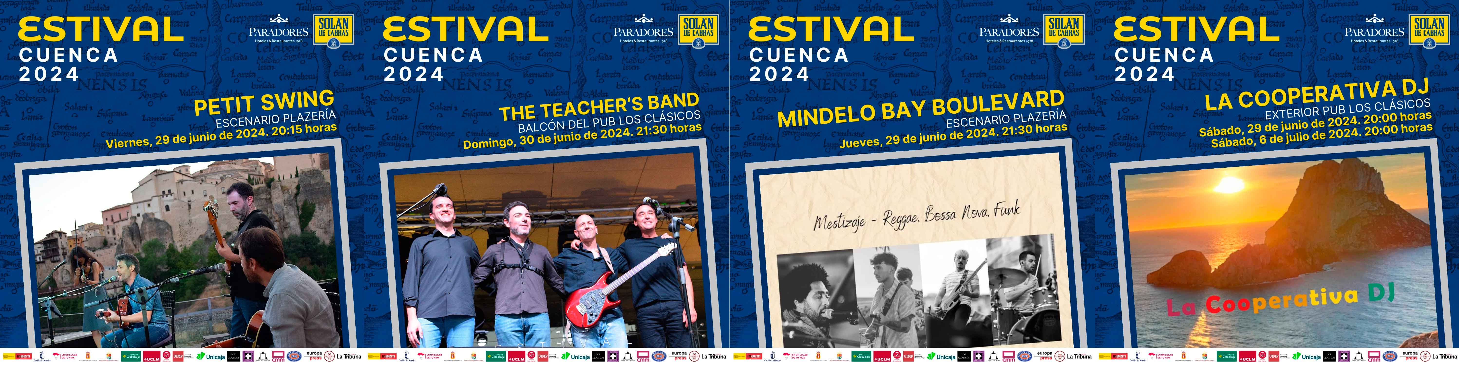 Petit Swing, Mindelo Bay Boulevard, The Teacher´s Band y la Cooperativa DJ, nuevas confirmaciones en Estival Cuenca 2024