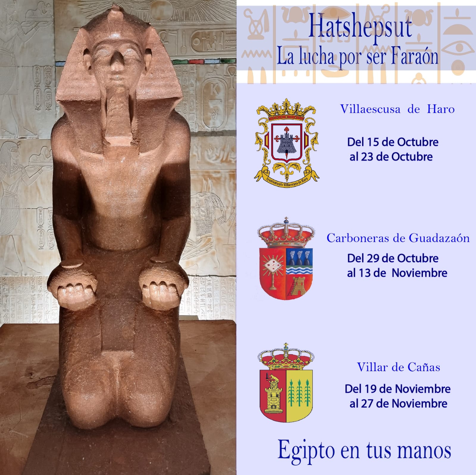 Últimos días de la Exposición Inclusiva "Egipto en tus manos" en Villar de Cañas
