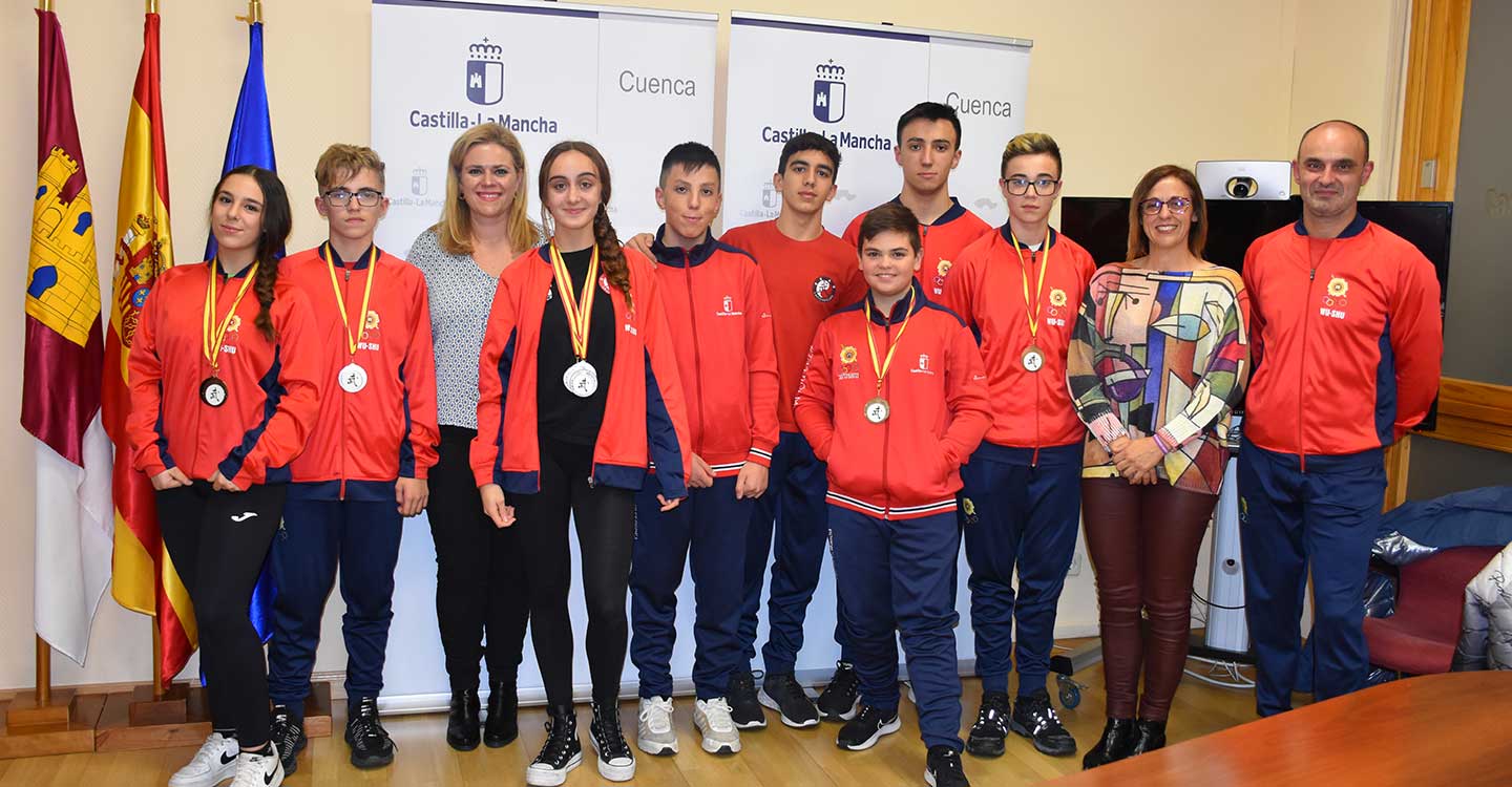 El Gobierno de Castilla-La Mancha recibe al club Lao Jia Wu Shu de Cuenca tras los últimos éxitos deportivos en campeonatos nacionales 