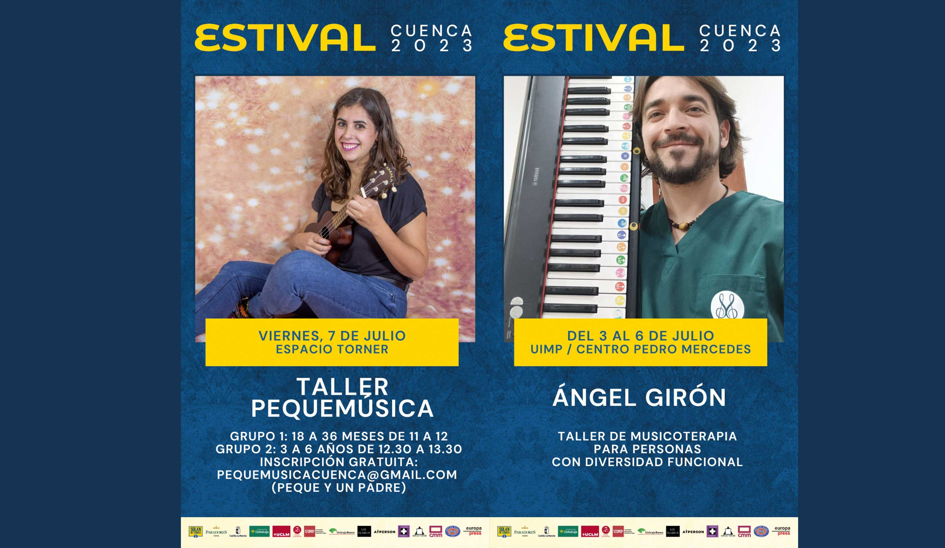 Estival Cuenca 23 programa talleres gratuitos de música para peques y musicoterapia para personas con diversidad funcional y cáncer