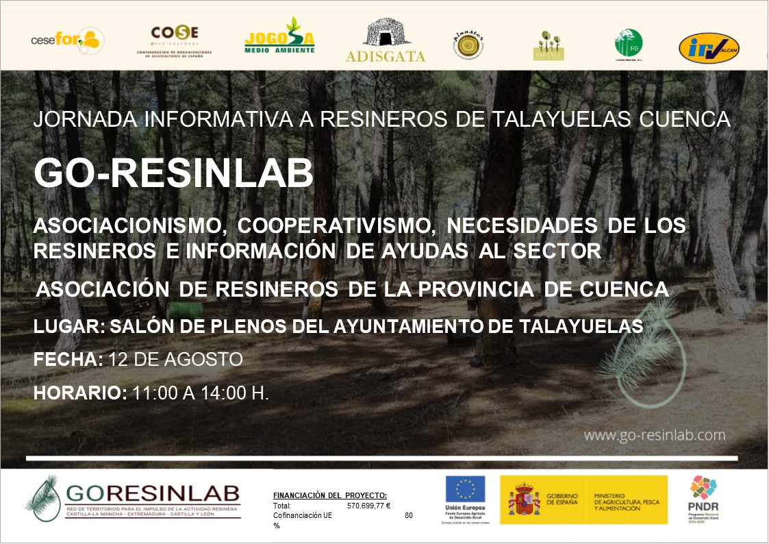 El Grupo Operativo Resinlab organiza dos reuniones informativas, una en Zarzuela y otra en Talayuelas