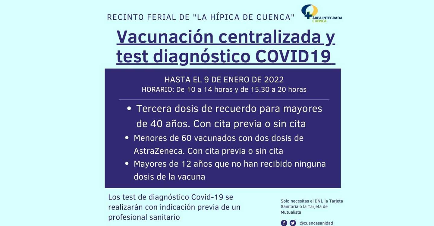 La vacunación centralizada en “La Hípica” se abre para administrar dosis de recuerdo a mayores de 40 años del área de Salud de Cuenca