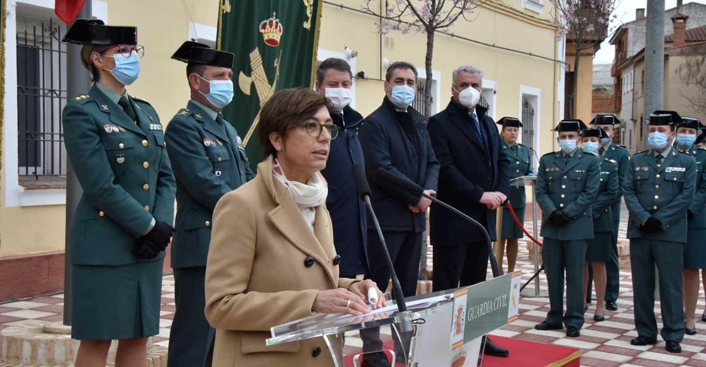 La directora general de la Guardia Civil, María Gámez, inaugura las nuevas dependencias del cuartel de Mondéjar (Guadalajara)