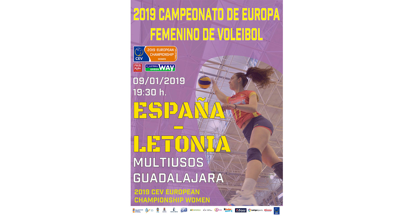 El miércoles, 9 de enero, en el Multiusos, encuentro España - Letonia de Voleibol Femenino