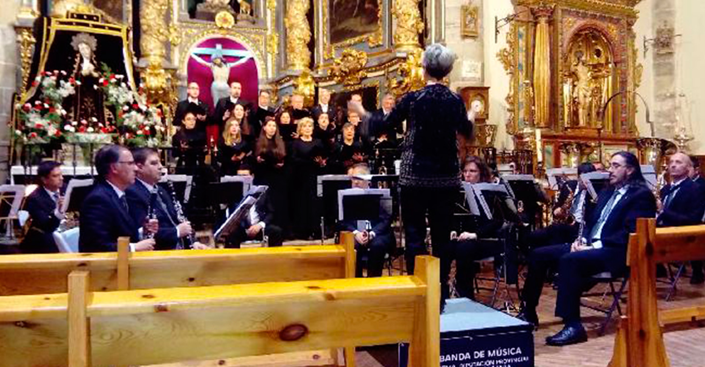 La Banda de la Diputación y el coro Novi Cantores ofrecieron dos solemnes conciertos en Guadalajara capital y en Atienza 