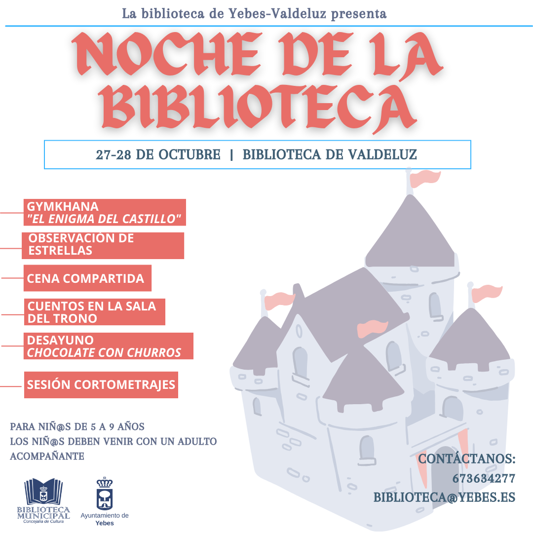 Valdeluz celebra la ‘Noche de la Biblioteca’ conmemorando el Día Internacional de las Bibliotecas