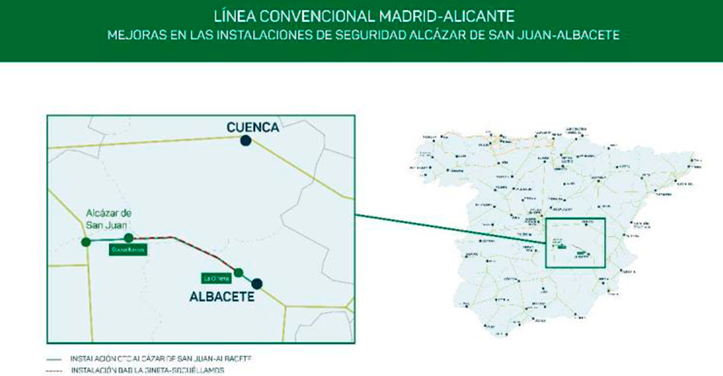 El Gobierno autoriza la licitación de mejoras en las instalaciones de seguridad en la línea Madrid-Alicante por 22,5 millones de euros