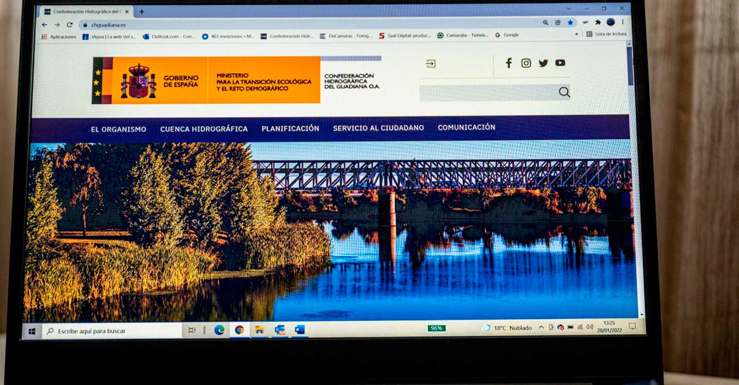 La Confederación Hidrográfica del Guadiana estrena página Web