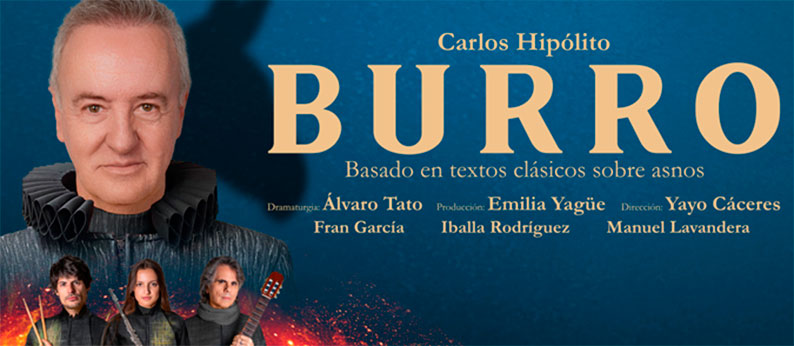 "BURRO", el monólogo protagonizado por Carlos Hipólito llega al Teatro Reina Victoria el 17 de enero