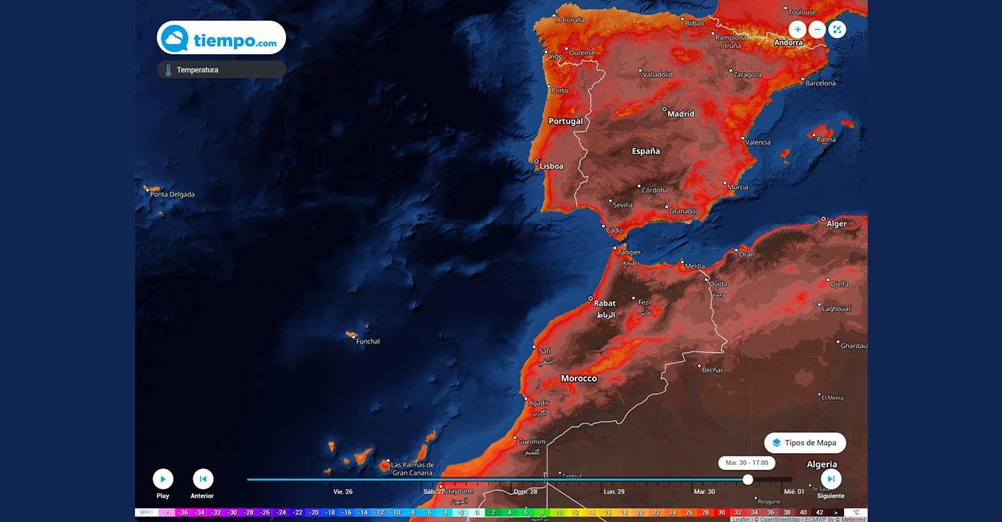 Calor asfixiante desde el sábado