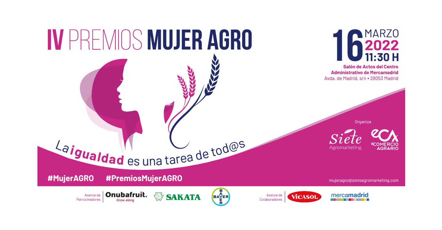 La ceremonia de entrega de los IV Premios Mujer AGRO tendrá lugar este próximo 16 de Marzo