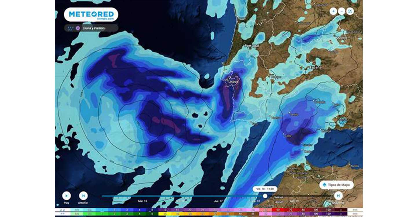 Un ciclón con rasgos tropicales se acerca a la Península Ibérica