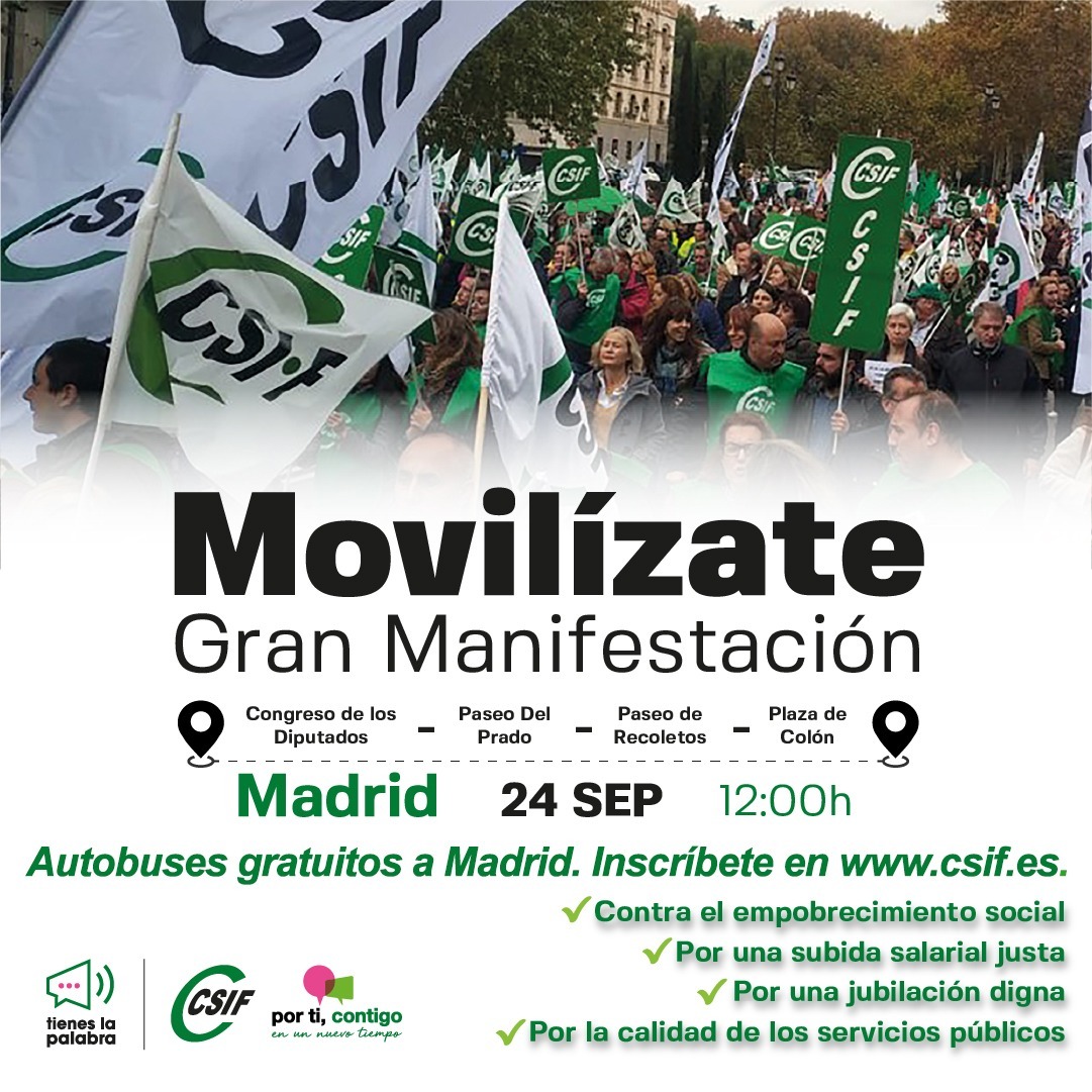 CSIF Castilla-La Mancha movilizará a más de 2.000 trabajadores para la manifestación nacional de este sábado 