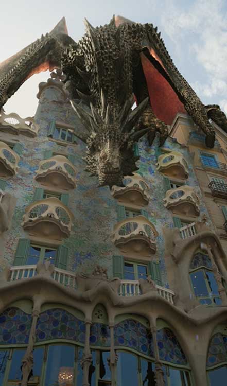 El vídeo más viral del momento: un espectacular dragón de la serie Empíreo aparece en Barcelona | Editorial Planeta