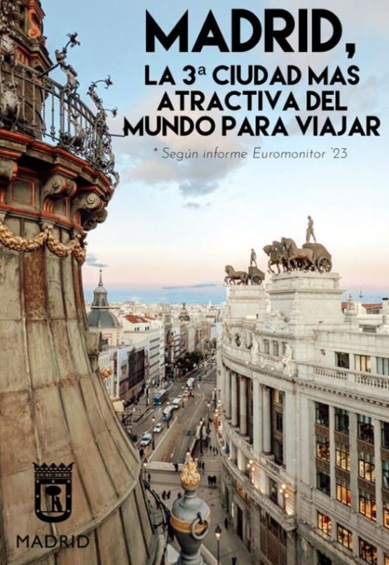Madrid, tercera ciudad del mundo más atractiva para el turismo en 2023 
