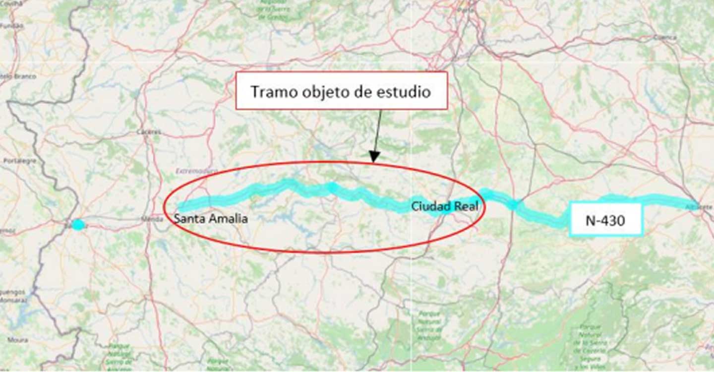 Mitma adjudica por 2,02 millones de euros el contrato para redactar el estudio informativo del acondicionamiento de la N-430 entre Santa Amalia y Ciudad Real 
