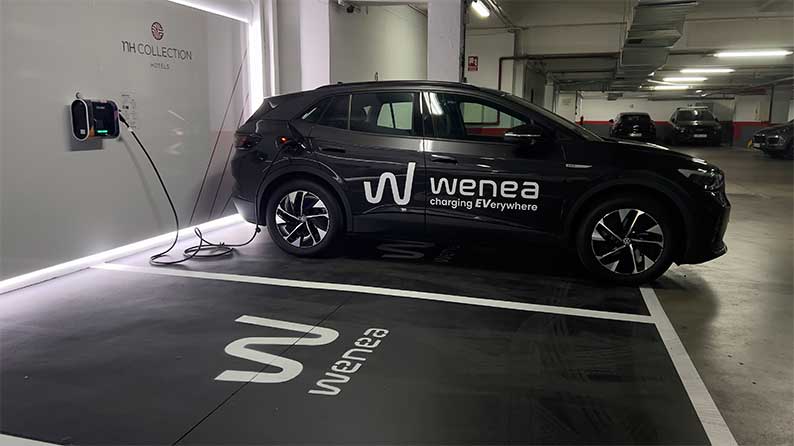 NH Hotel Group se alía con Wenea para instalar puntos de carga de vehículos eléctricos en todos los hoteles de España y Portugal