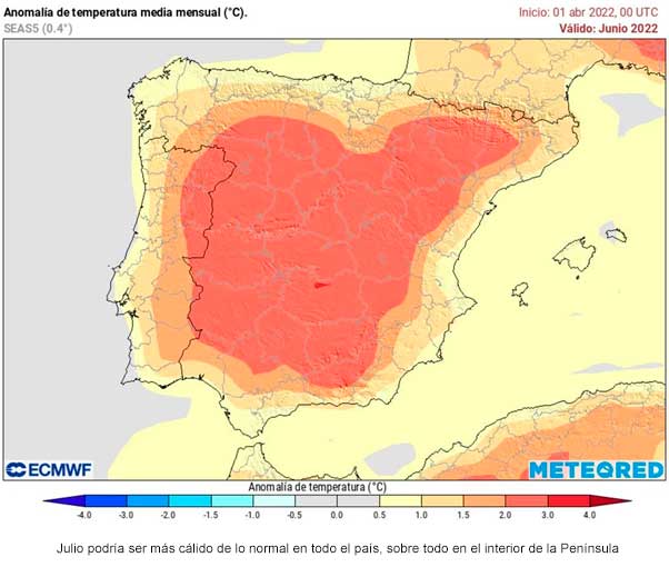 ¿Qué tiempo se espera para el final de la primavera?