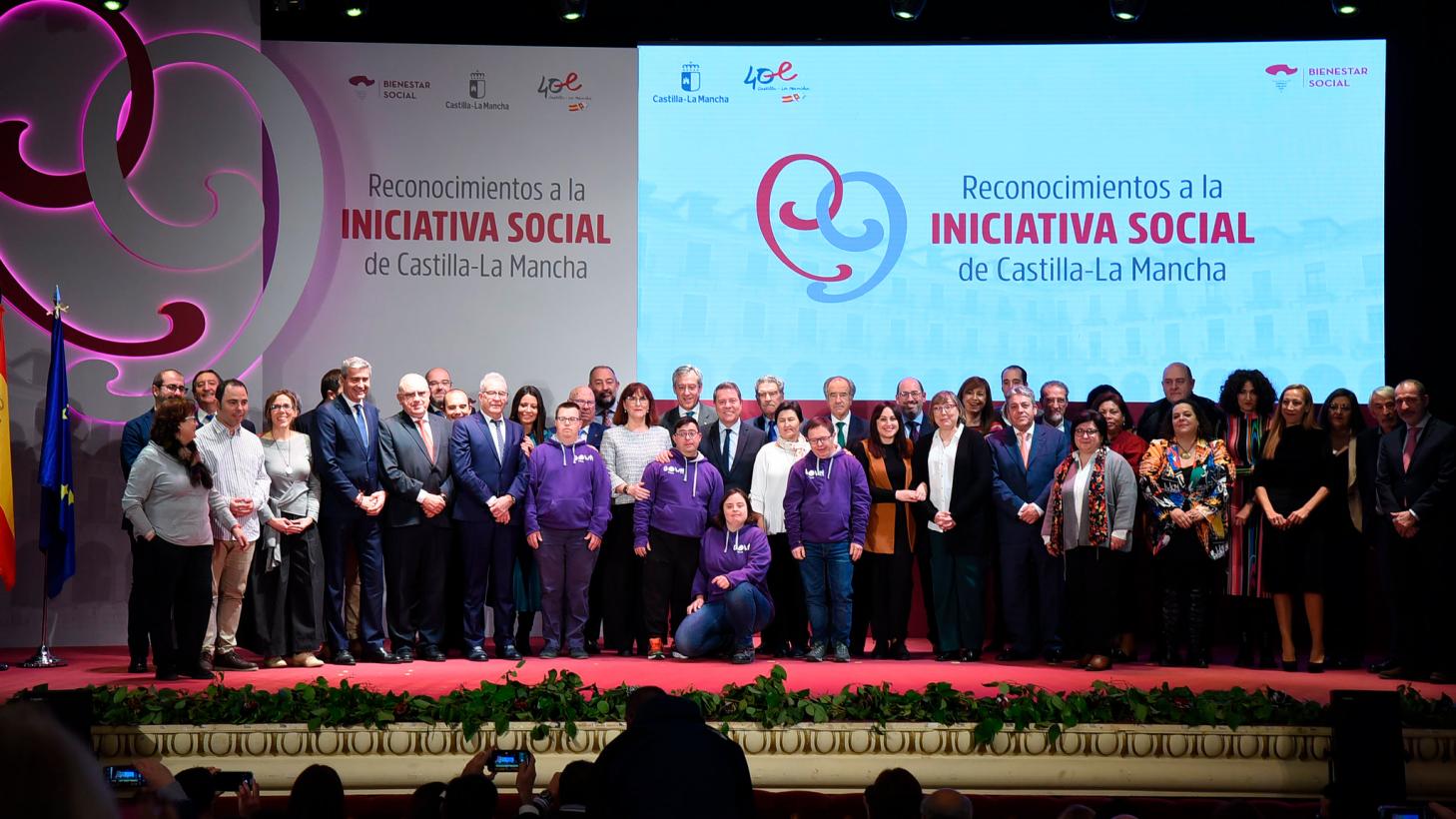 El Gobierno de Castilla-La Mancha entrega 28 reconocimientos a la Iniciativa Social a proyectos y acciones que mejoran el bienestar en Castilla-La Mancha